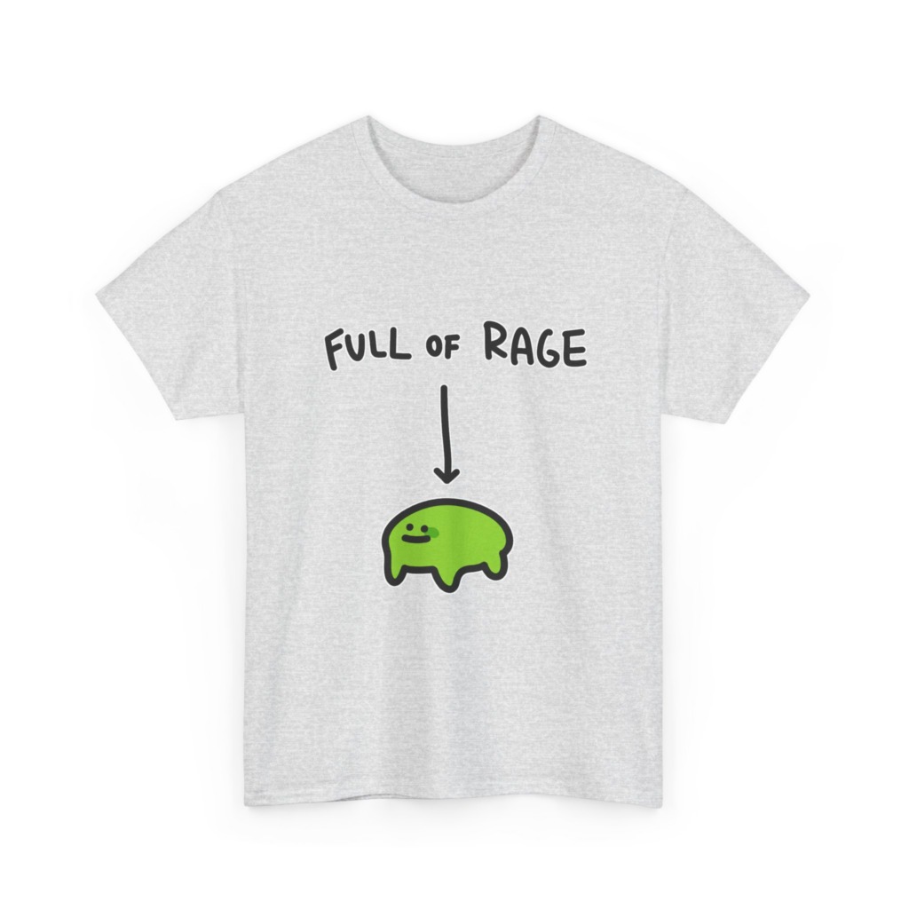 White Full Of Rage Happy Blob T-Shirt
