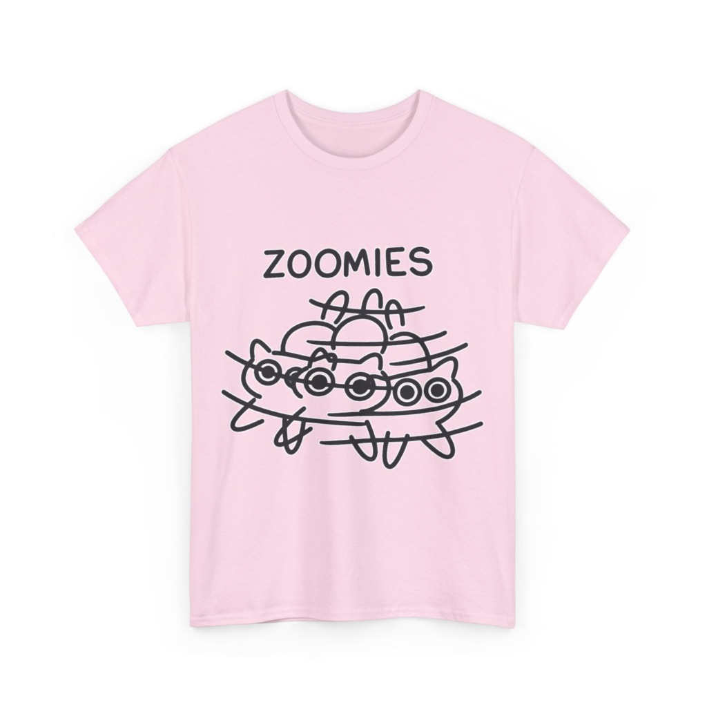T-Shirt: Zoomies Energetic Cats Graphic