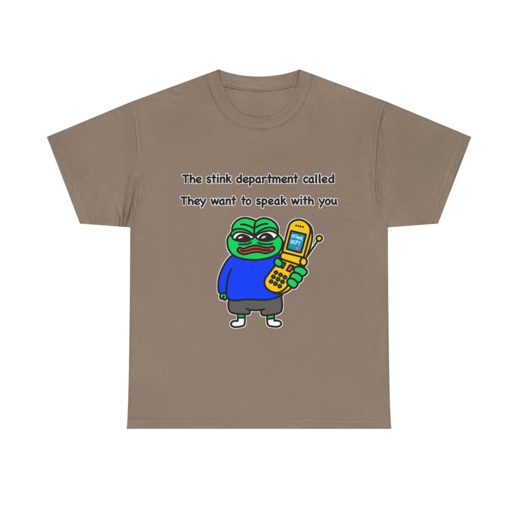 T-Shirt: Pepe Frog 'Stink Department' Call Graphic