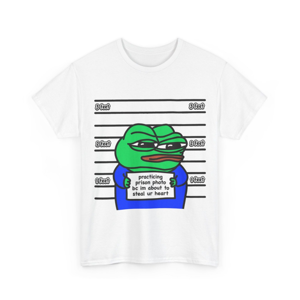 T-Shirt: Pepe Frog 'Steal Your Heart' Mugshot