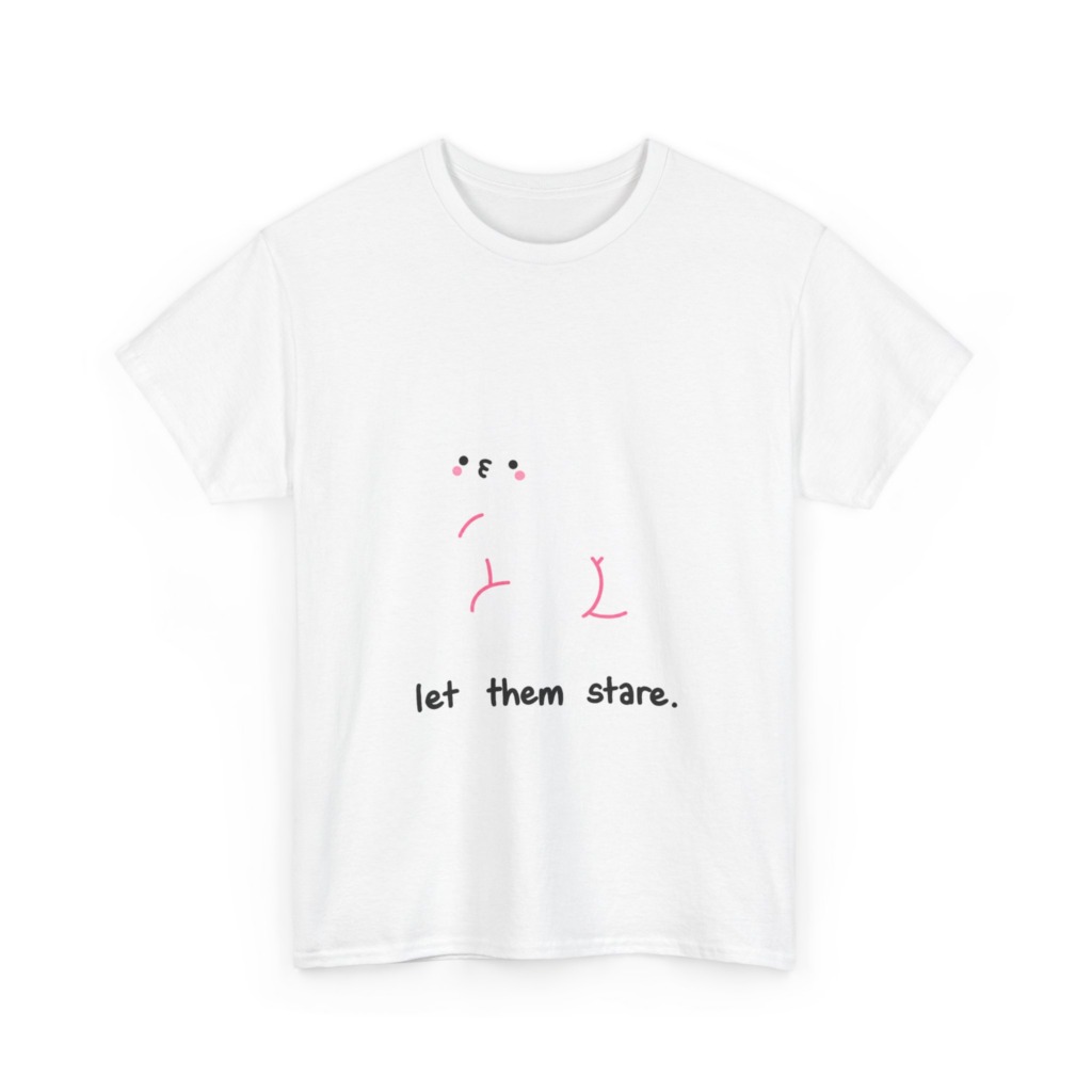White "Let Them Stare" Creature Graphic Tee