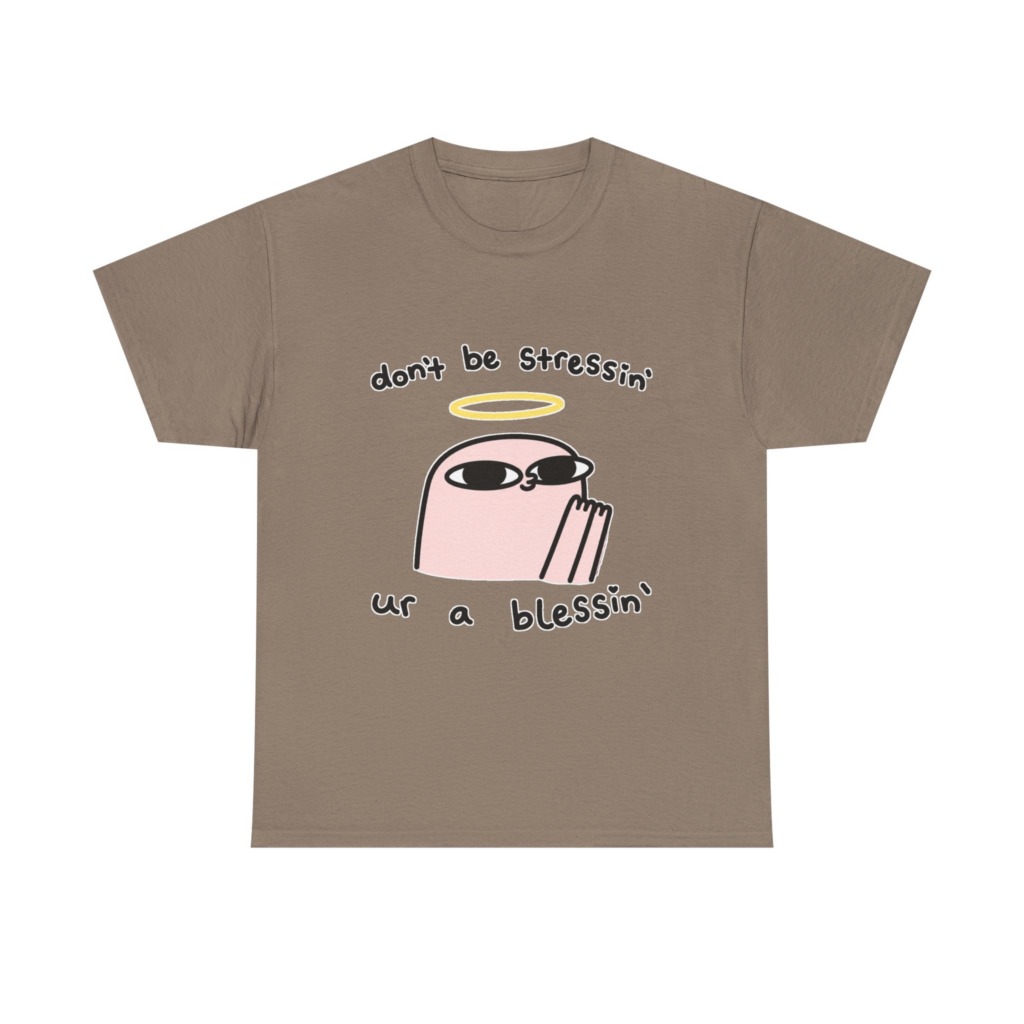 White Halo Blob 'Don't Be Stressin'' Graphic Tee