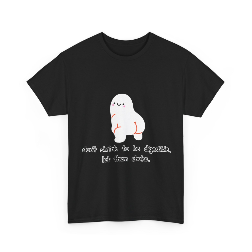 White Happy Blob 'Don't Shrink' Graphic T-Shirt