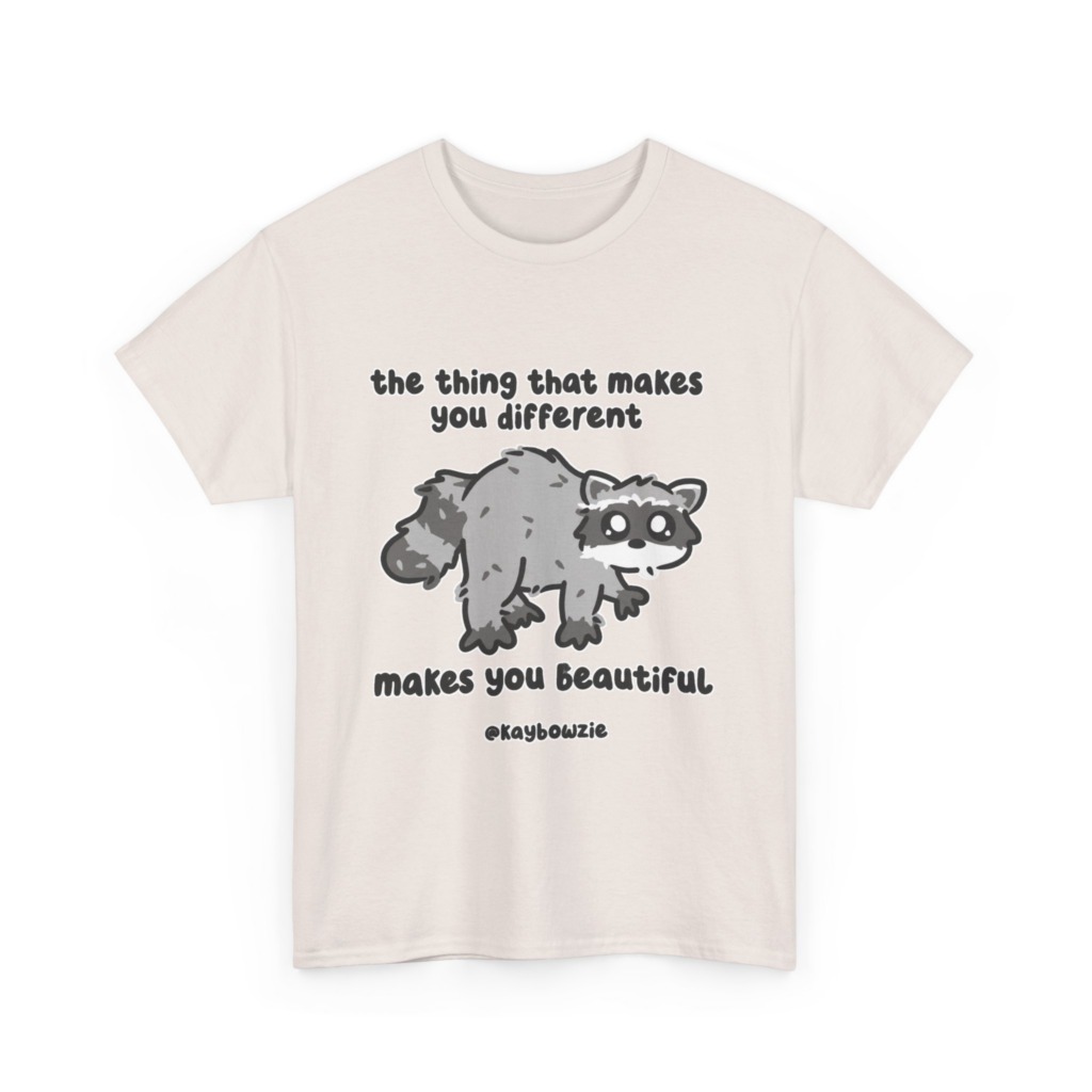 Raccoon 'Different Makes You Beautiful' Graphic Tee