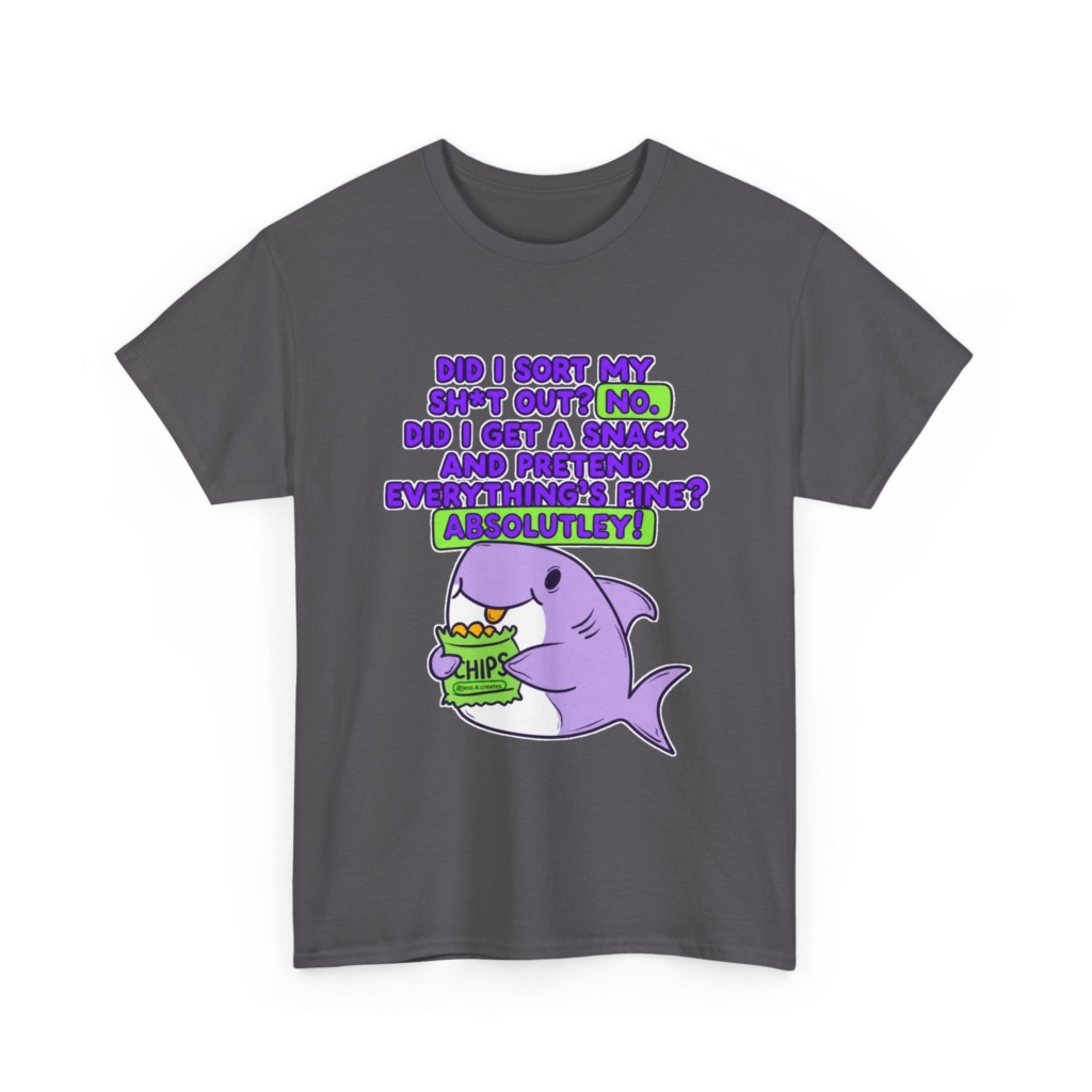 T-Shirt: Shark Eating Chips Funny Quote
