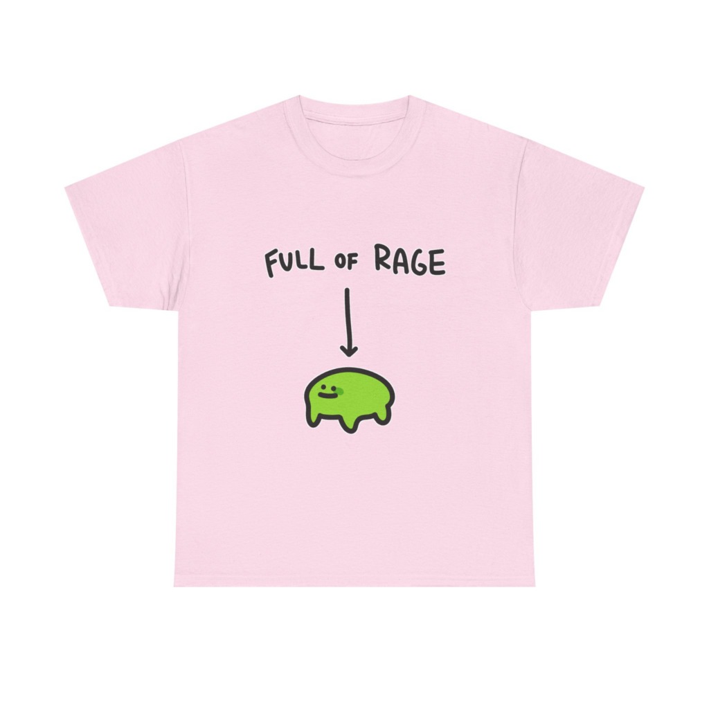 White Full Of Rage Happy Blob T-Shirt