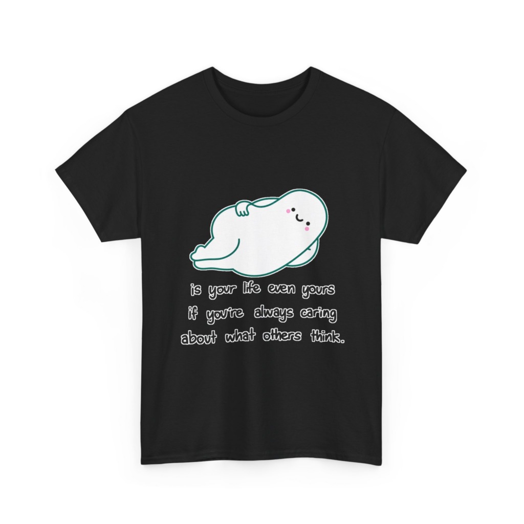 White 'Life Is Yours' Blob Graphic T-Shirt