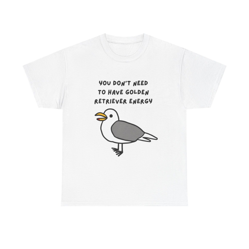 Seagull 'Golden Retriever Energy' Graphic T-Shirt