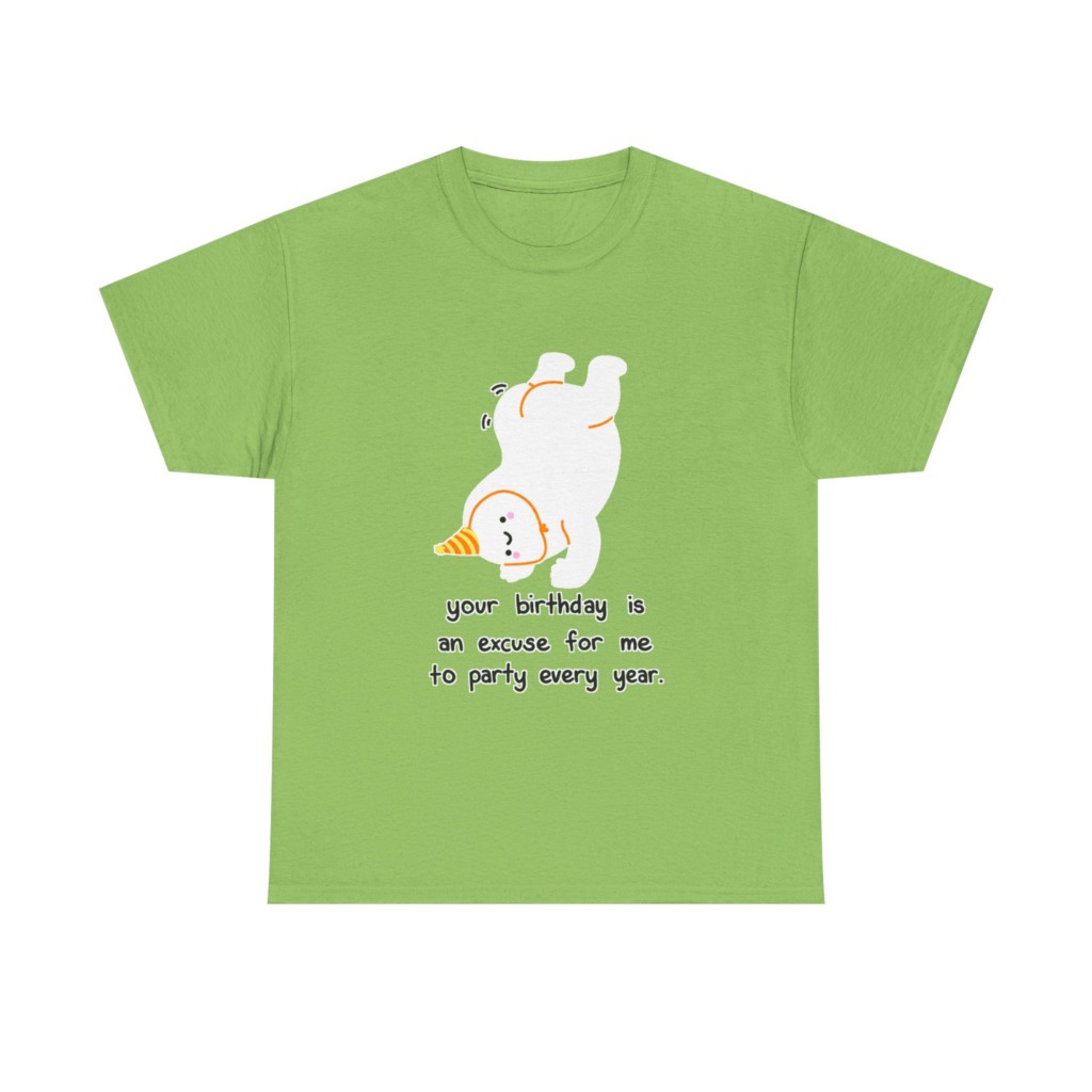 White Upside Down Party Character T-Shirt