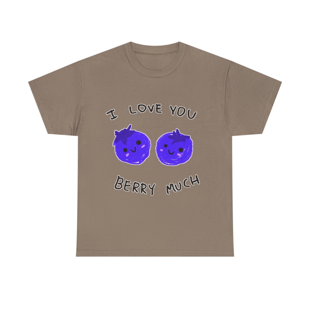 T-Shirt: Kawaii Blueberries 'I Love You Berry Much'