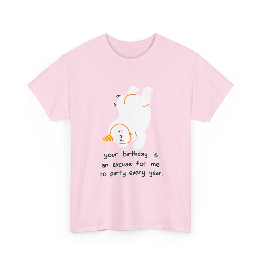 White Upside Down Party Character T-Shirt