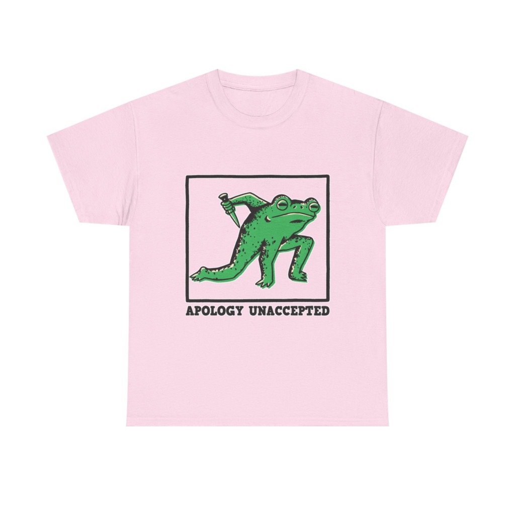 Apology Unaccepted Frog & Dagger Graphic T-Shirt