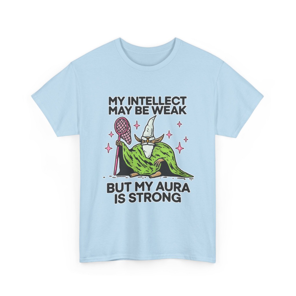 Intellect Weak Aura Strong Wizard Graphic T-Shirt