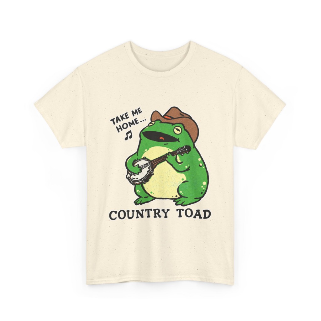 Country Toad Banjo Frog Graphic T-Shirt