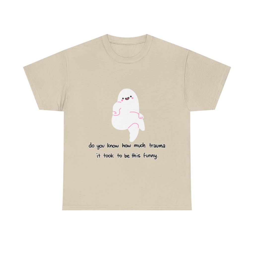T-Shirt: Funny Ghost 'Trauma' Graphic Tee