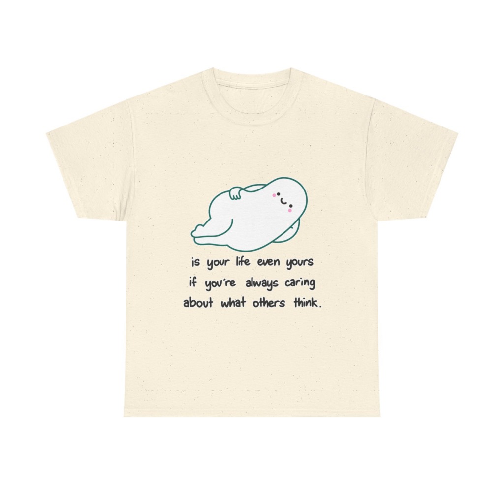 White 'Life Is Yours' Blob Graphic T-Shirt