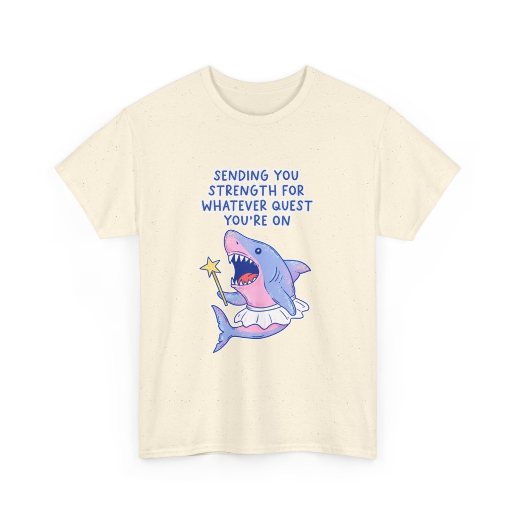 T-Shirt: Fairy Ballerina Shark Strength Quote