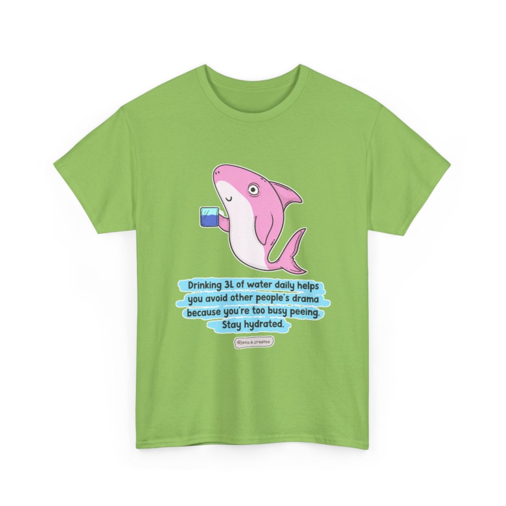 Pink Hydrated Shark Graphic Tee