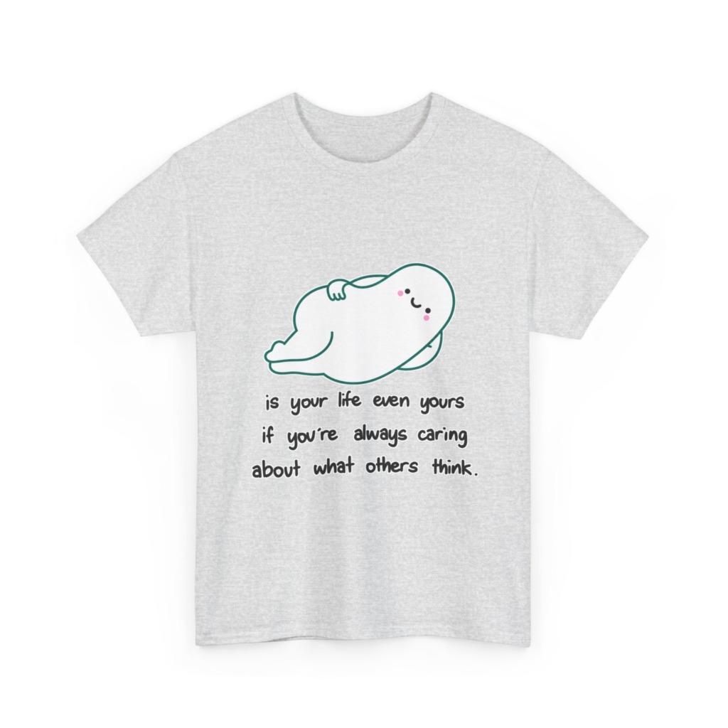 White 'Life Is Yours' Blob Graphic T-Shirt