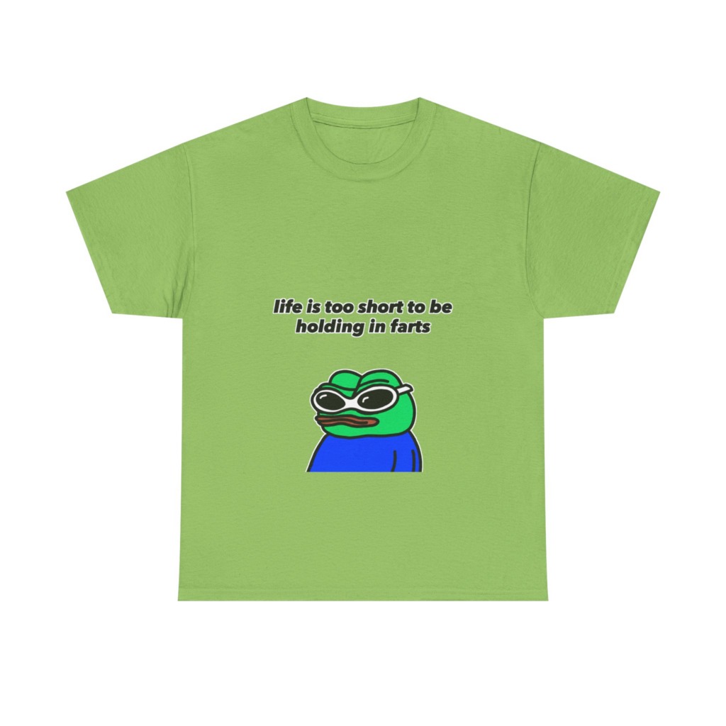 T-shirt: Pepe Frog 'Life's Too Short' Graphic Tee