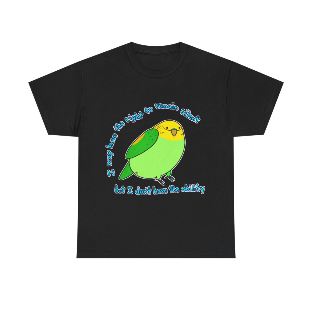 Silent Parrot Quote Graphic T-Shirt
