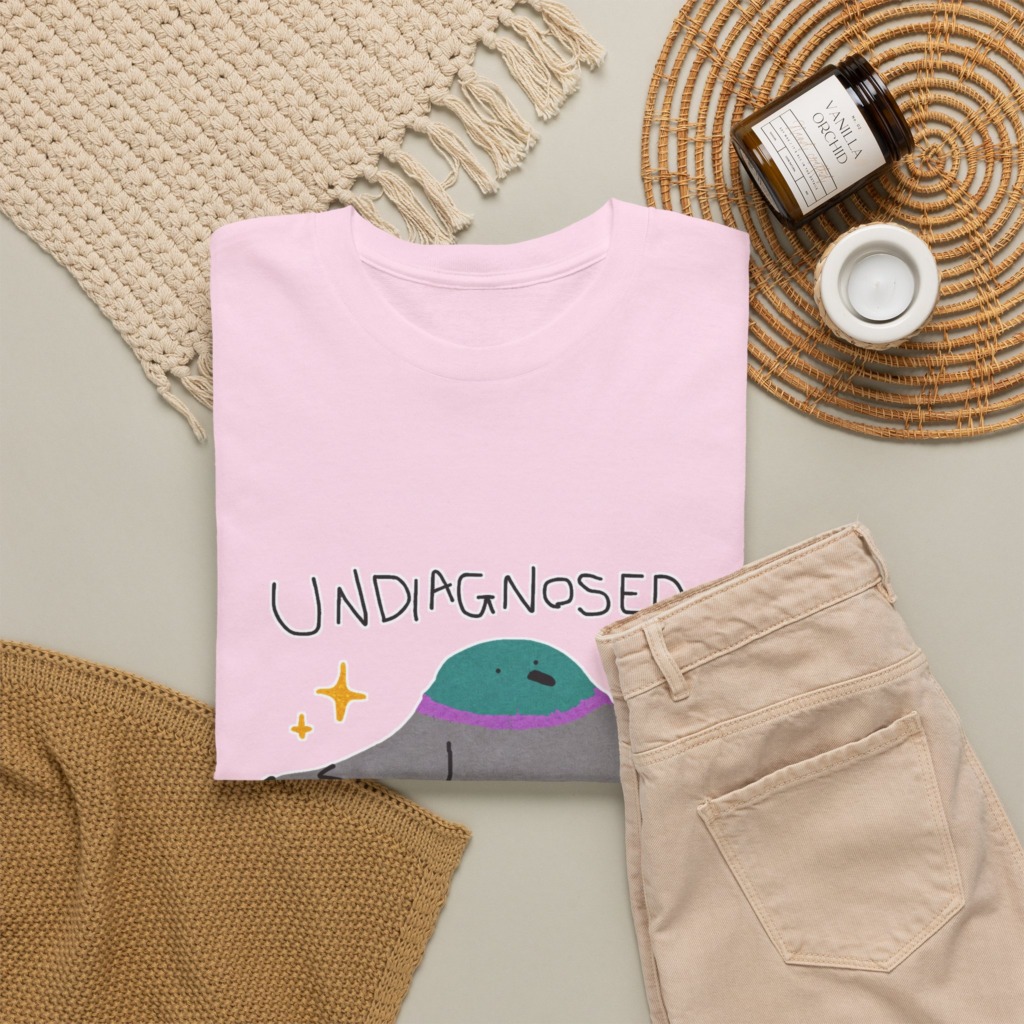 T-Shirt with Pigeon 'Undiagnosed' Graphic