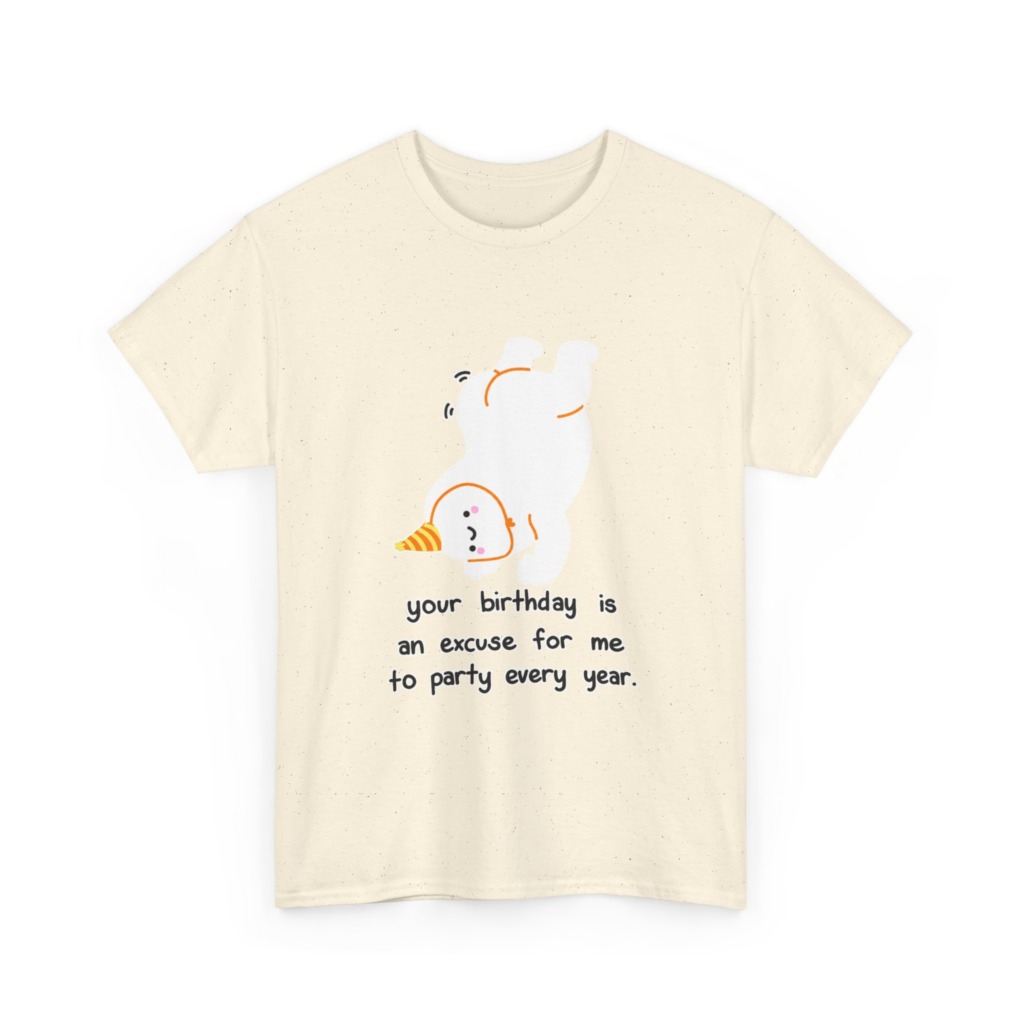 White Upside Down Party Character T-Shirt