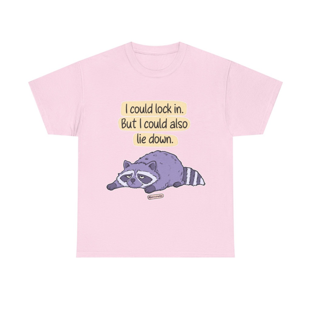 Raccoon "I Could Lie Down" Graphic Tee