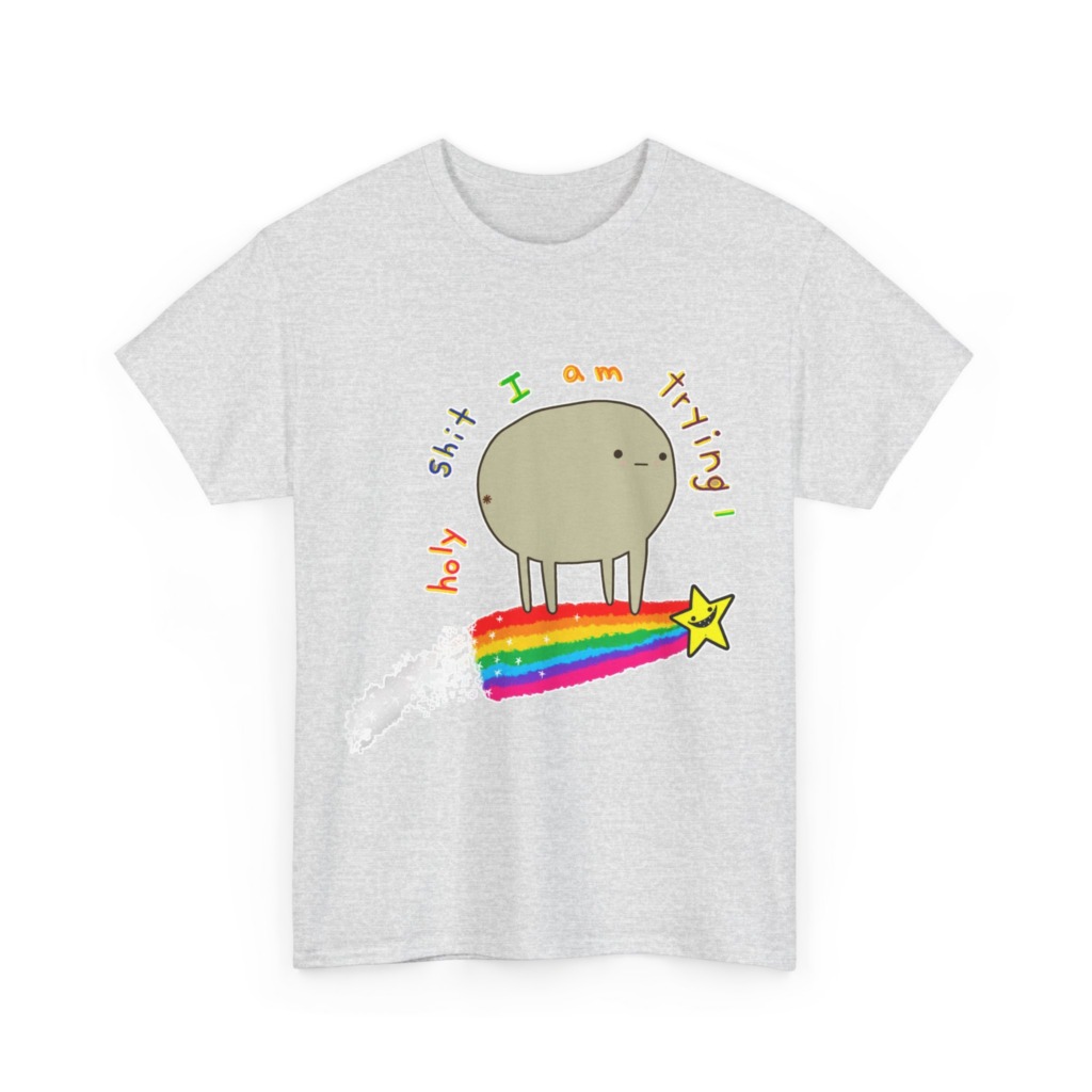 'I Am Trying' Blob Rainbow Graphic Tee