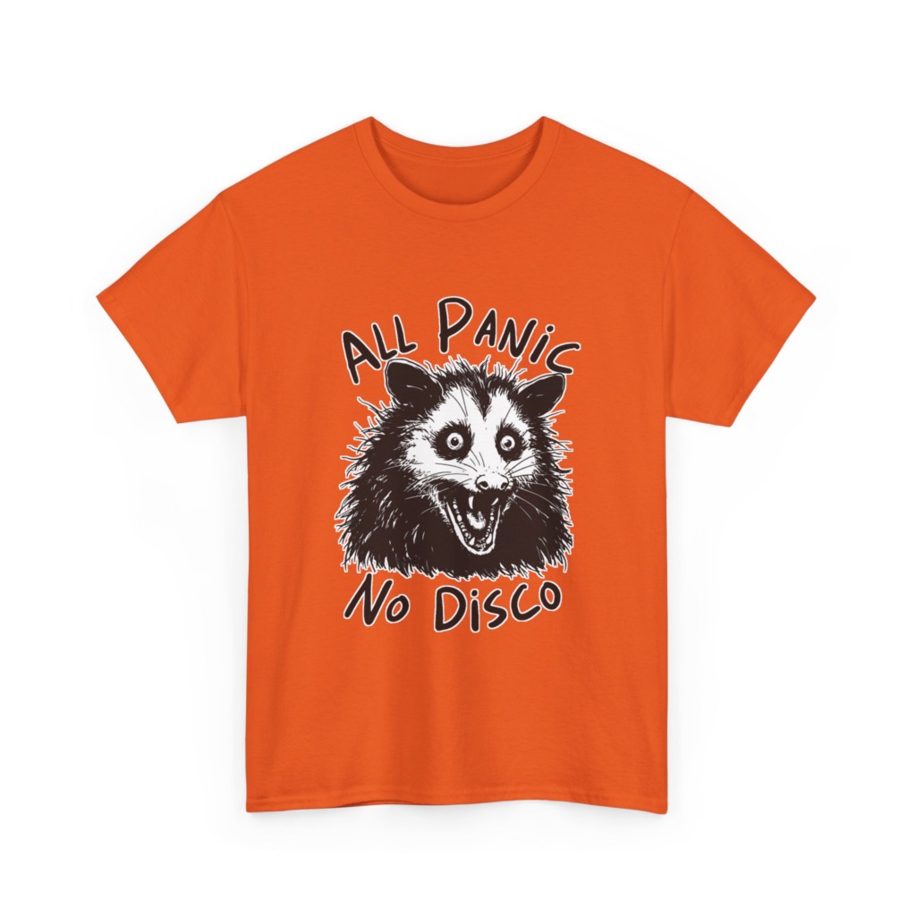 T-Shirt: All Panic No Disco Opossum Graphic