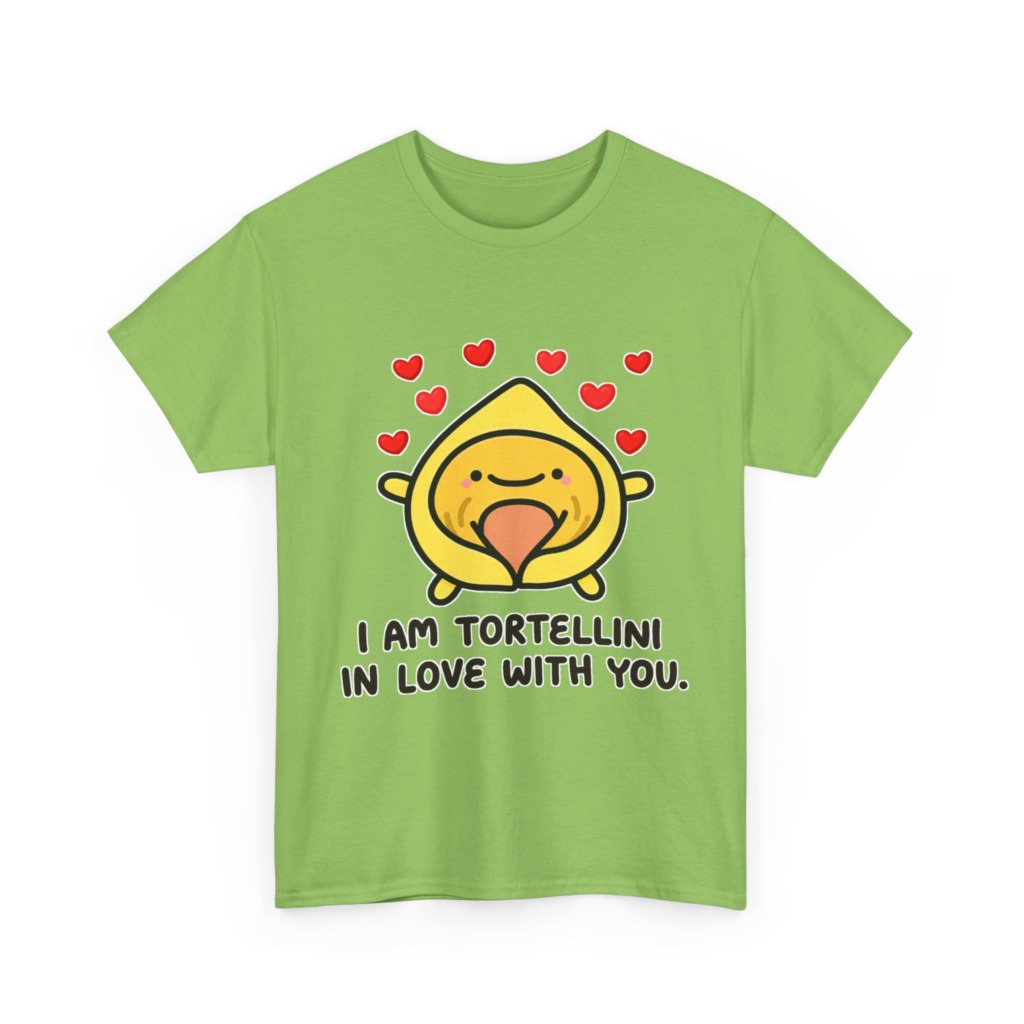 T-Shirt with Tortellini in Love Graphic