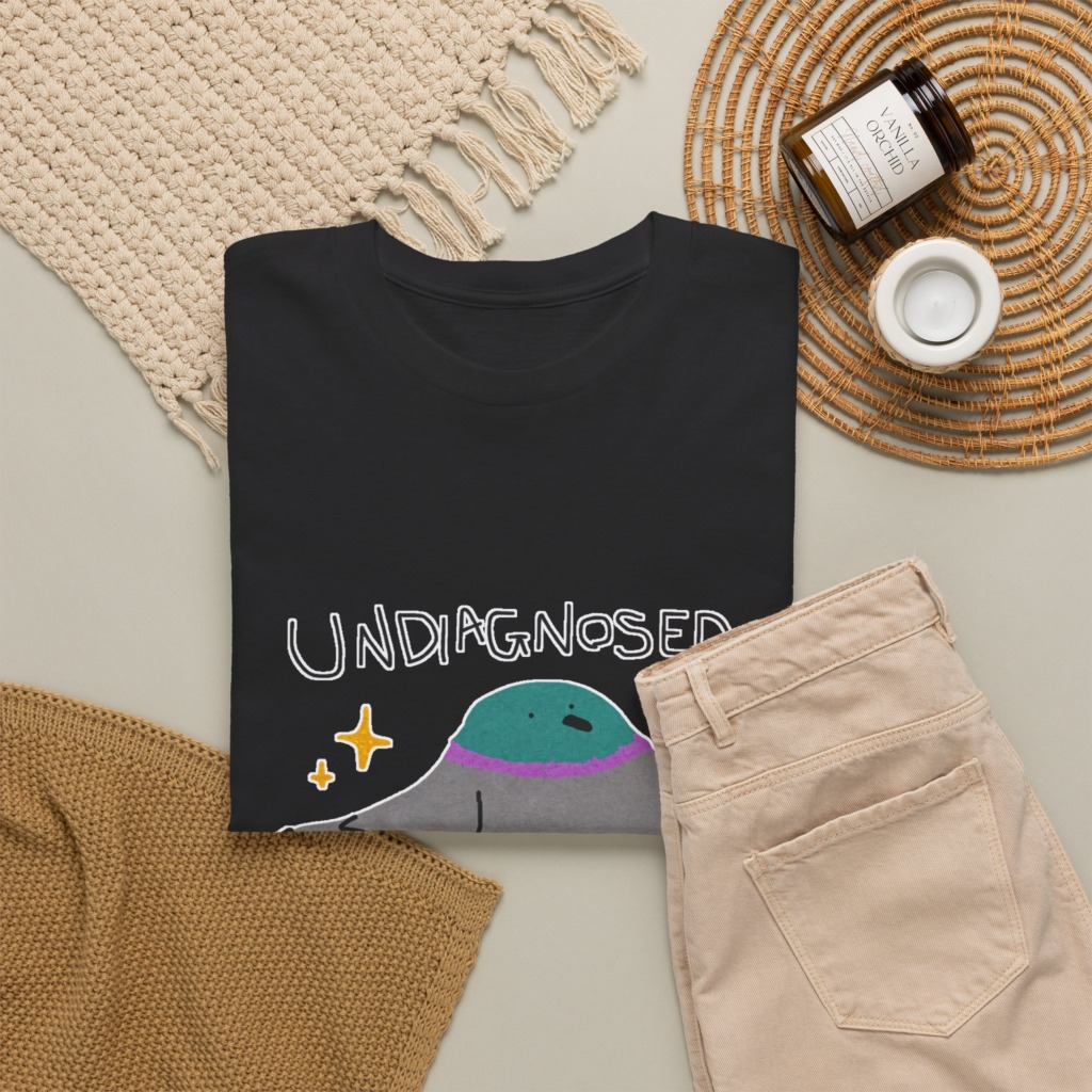 T-Shirt with Pigeon 'Undiagnosed' Graphic