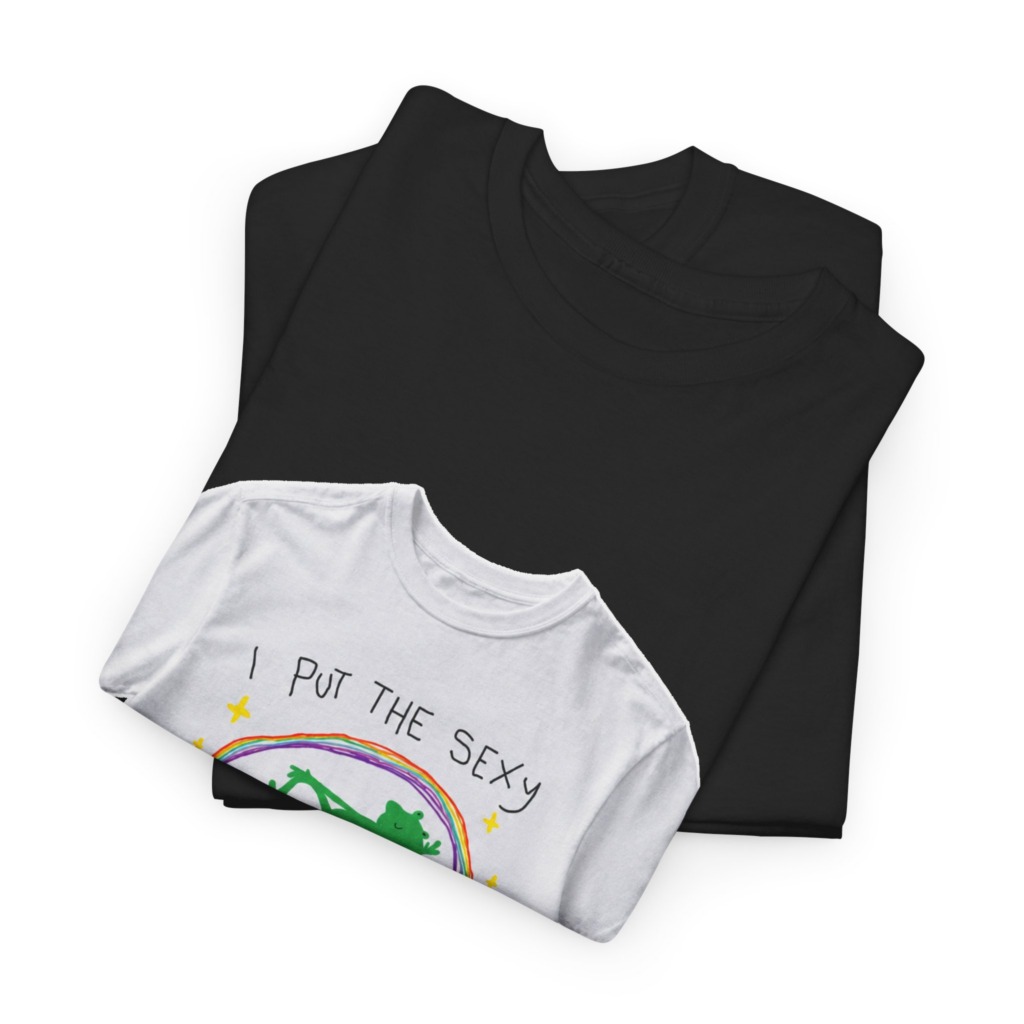 White 'I Put The Sexy In Dyslexia' Frog T-Shirt