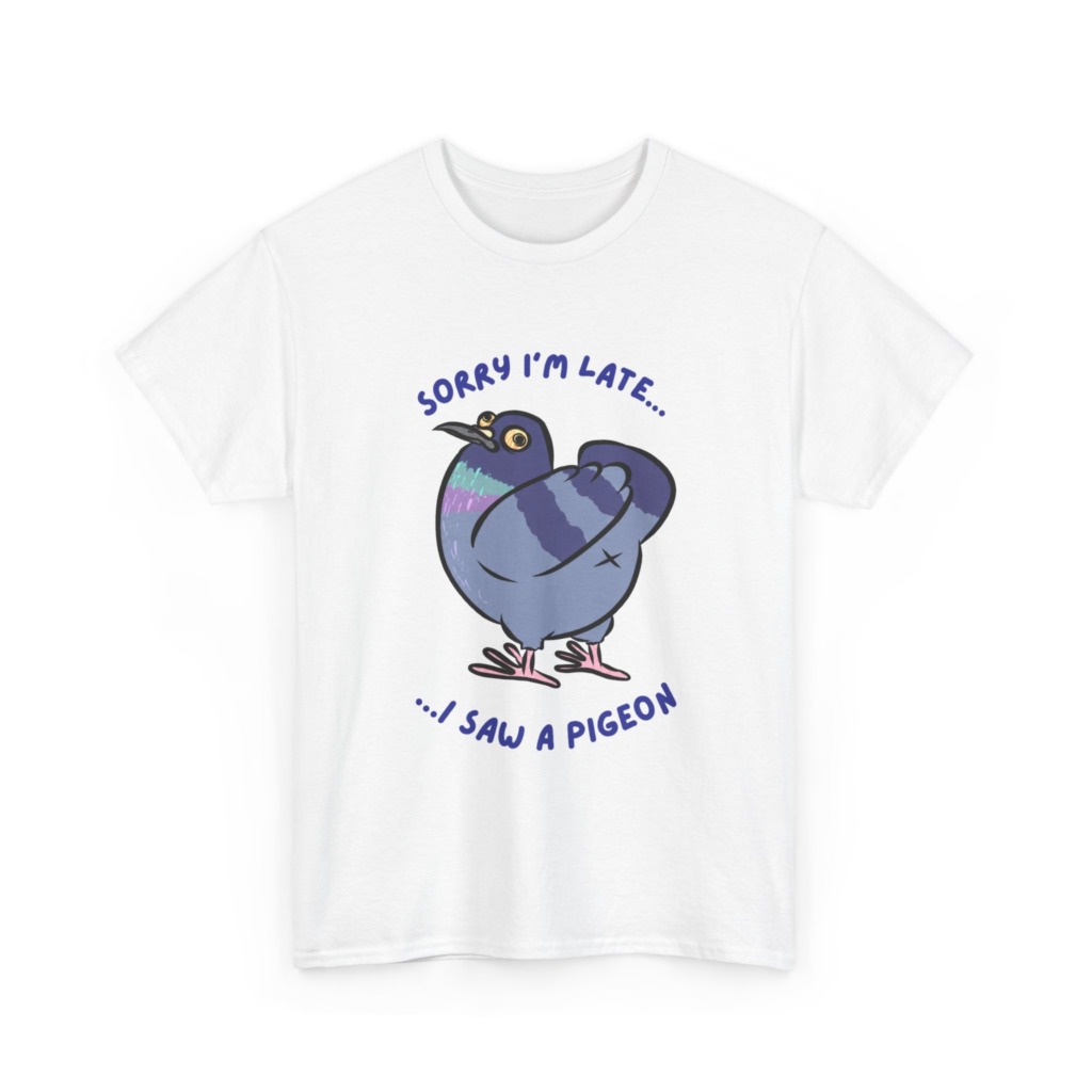 Pigeon 'Sorry I'm Late' Graphic T-Shirt
