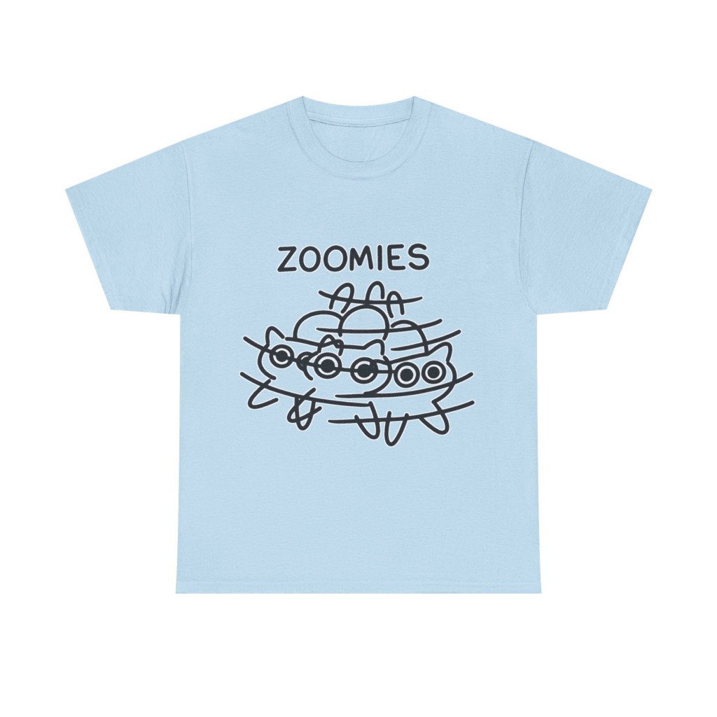 T-Shirt: Zoomies Energetic Cats Graphic
