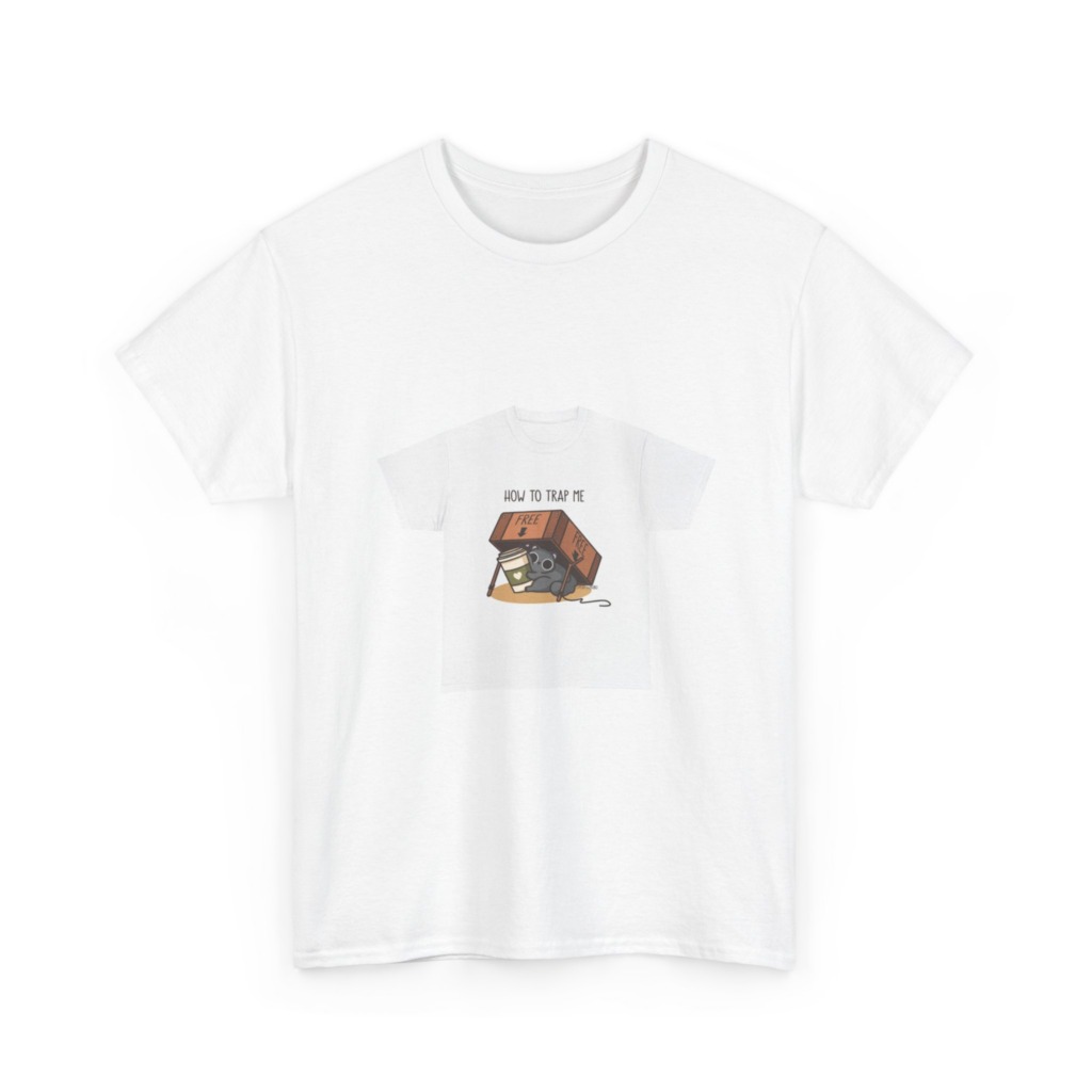 T-Shirt: How to Trap Me Cat & Coffee Graphic