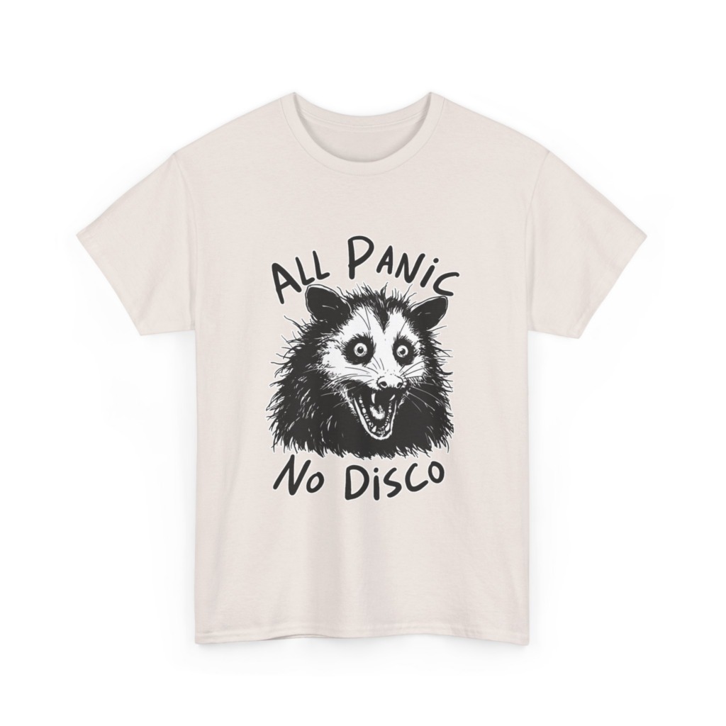 T-Shirt: All Panic No Disco Opossum Graphic