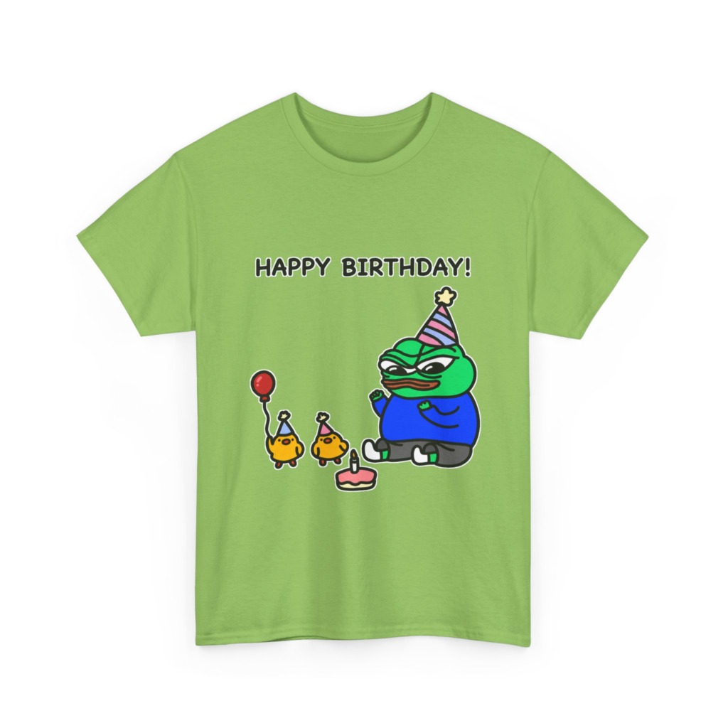 Happy Birthday Pepe Frog Party Graphic T-Shirt