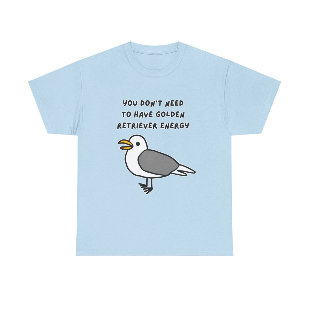 Seagull 'Golden Retriever Energy' Graphic T-Shirt