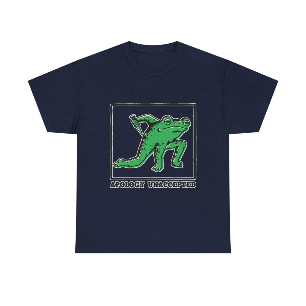 Apology Unaccepted Frog & Dagger Graphic T-Shirt