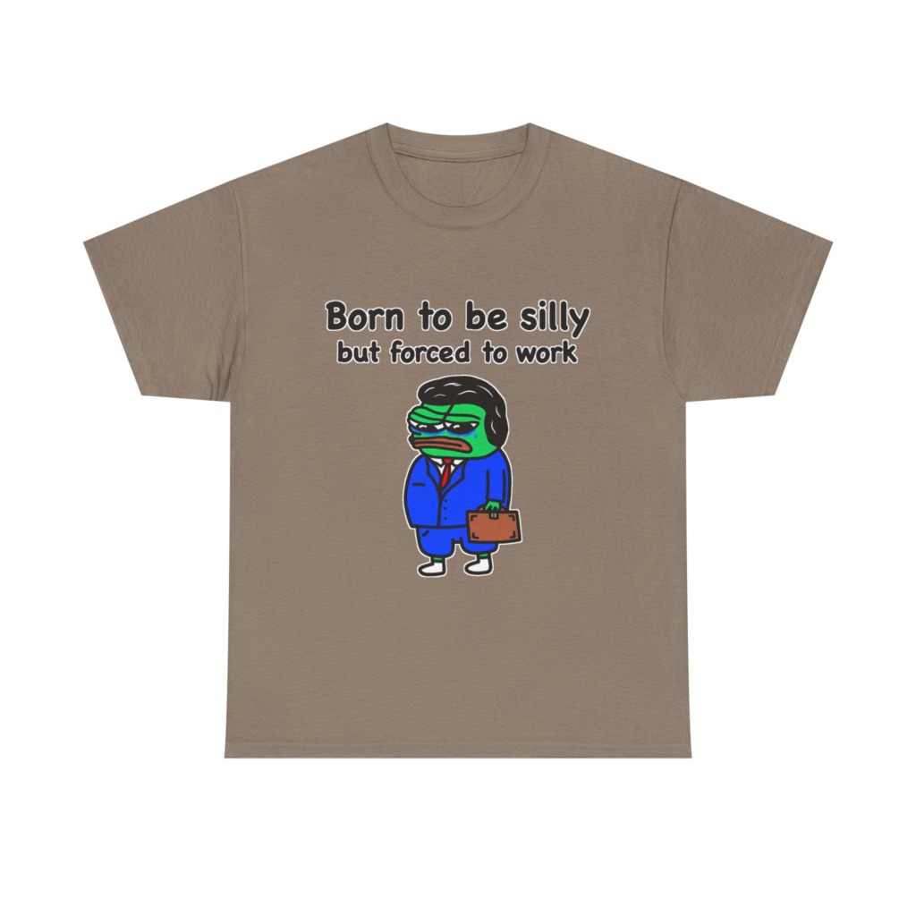 T-Shirt: Born to Be Silly Business Frog Graphic