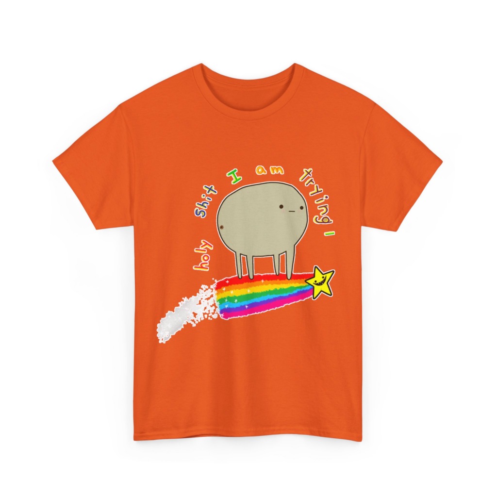 'I Am Trying' Blob Rainbow Graphic Tee