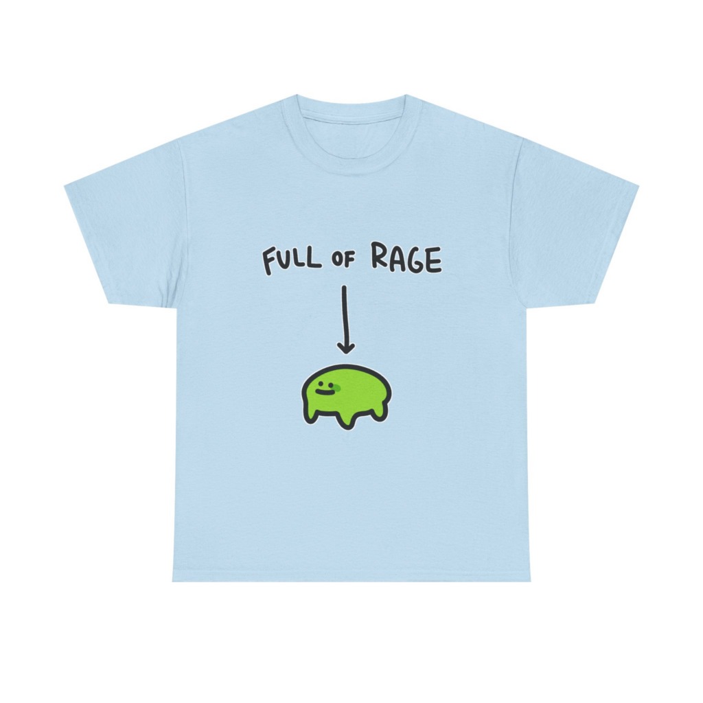 White Full Of Rage Happy Blob T-Shirt