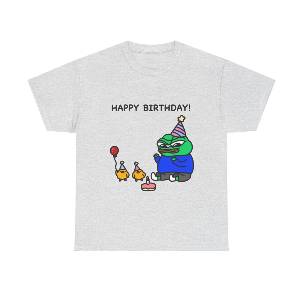 Happy Birthday Pepe Frog Party Graphic T-Shirt