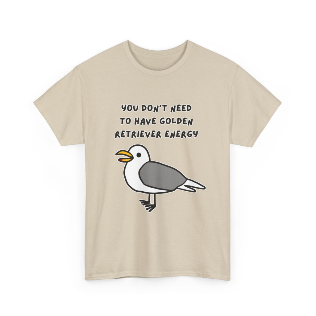 Seagull 'Golden Retriever Energy' Graphic T-Shirt