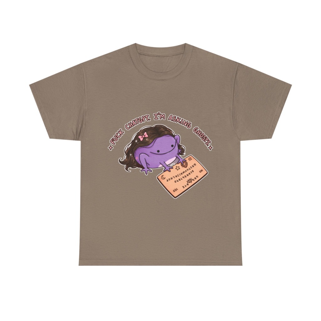 T-Shirt: Purple Frog 'Fuck ChatGPT' Ouija Design