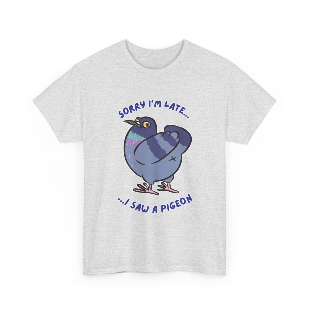 Pigeon 'Sorry I'm Late' Graphic T-Shirt