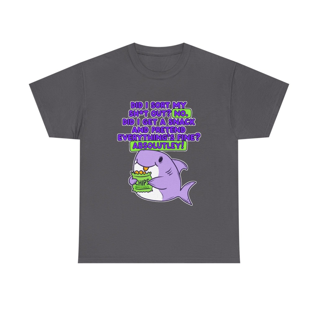 T-Shirt: Shark Eating Chips Funny Quote