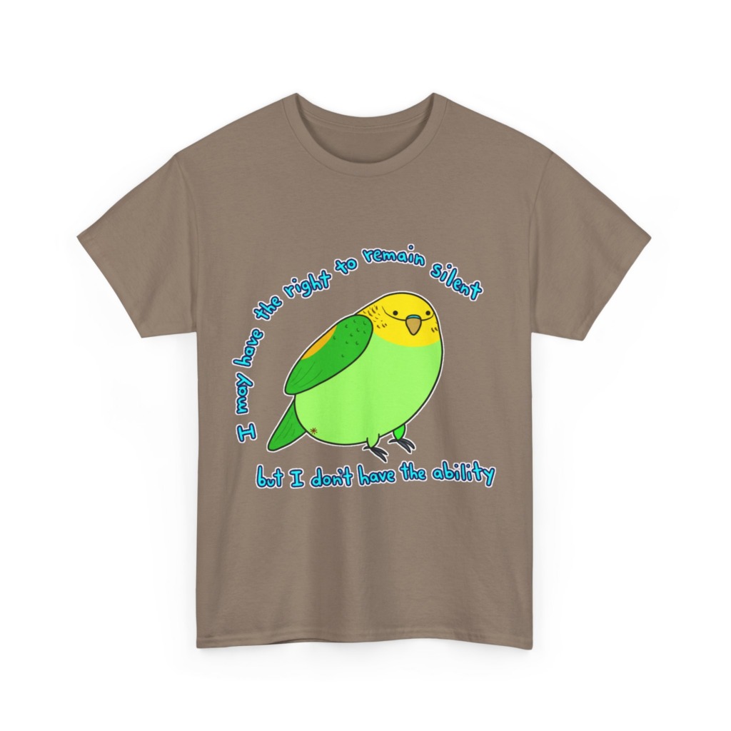 Silent Parrot Quote Graphic T-Shirt