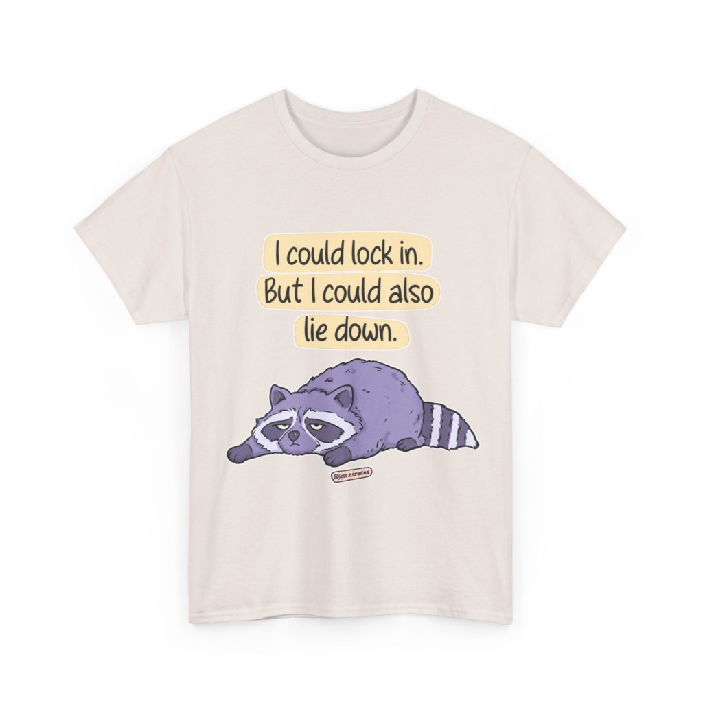 Raccoon "I Could Lie Down" Graphic Tee